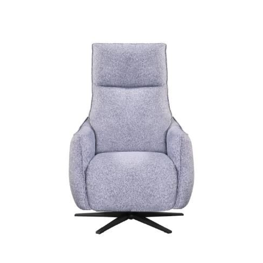 Leiria Fabric Recliner 1 Seater Sofa In Grey