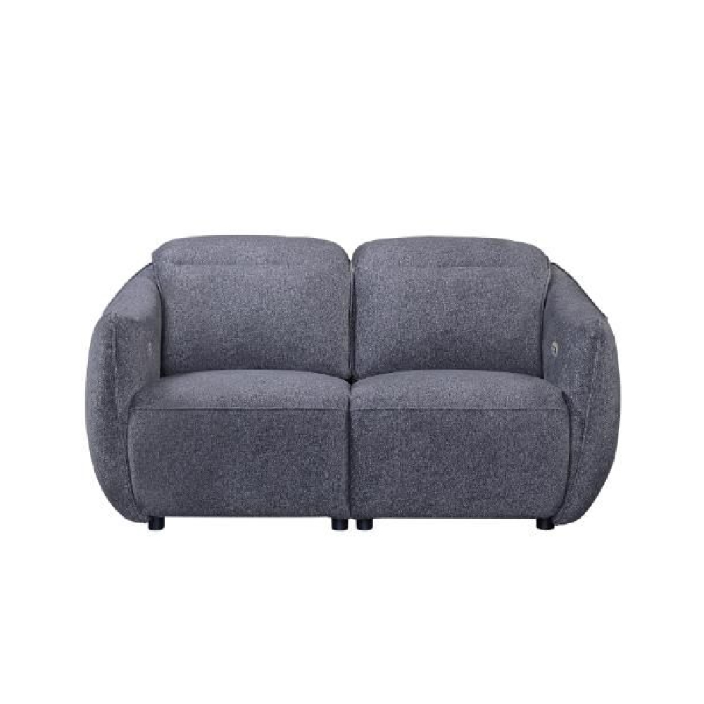 Leiria Fabric Recliner 2 Seater Sofa In Anthracite