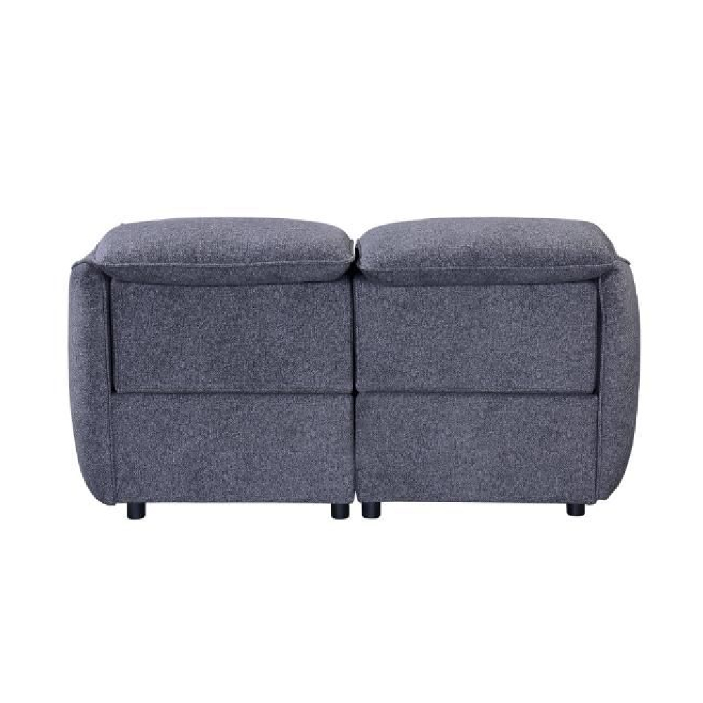 Leiria Fabric Recliner 2 Seater Sofa In Anthracite
