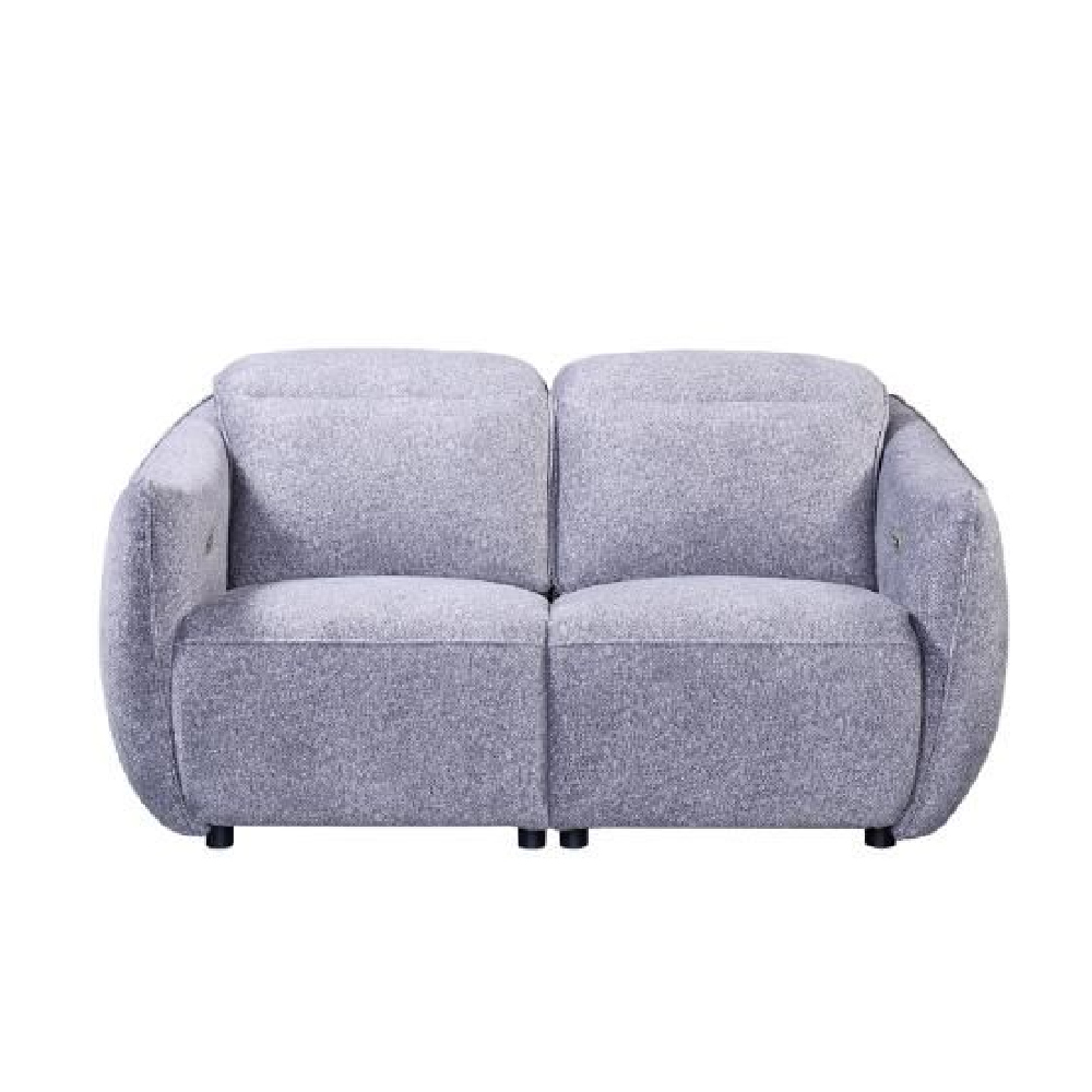 Leiria Fabric Recliner 2 Seater Sofa In Grey