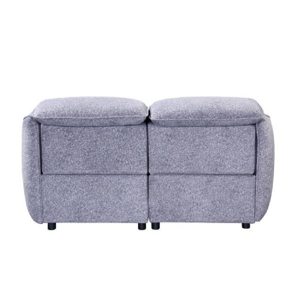 Leiria Fabric Recliner 2 Seater Sofa In Grey