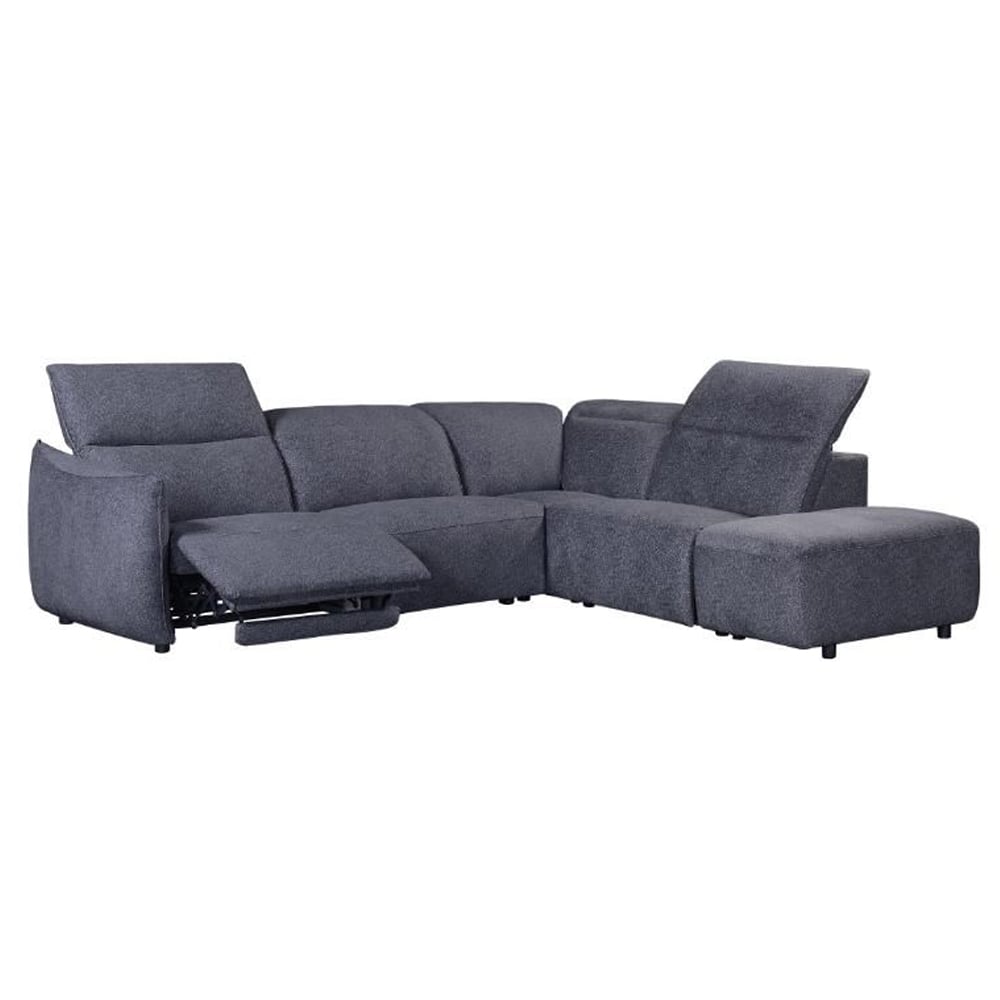 Leiria Fabric Right Handed Corner Sofa In Anthracite