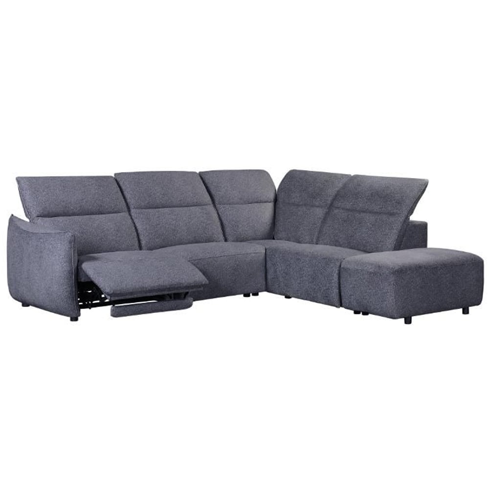 Leiria Fabric Right Handed Corner Sofa In Anthracite