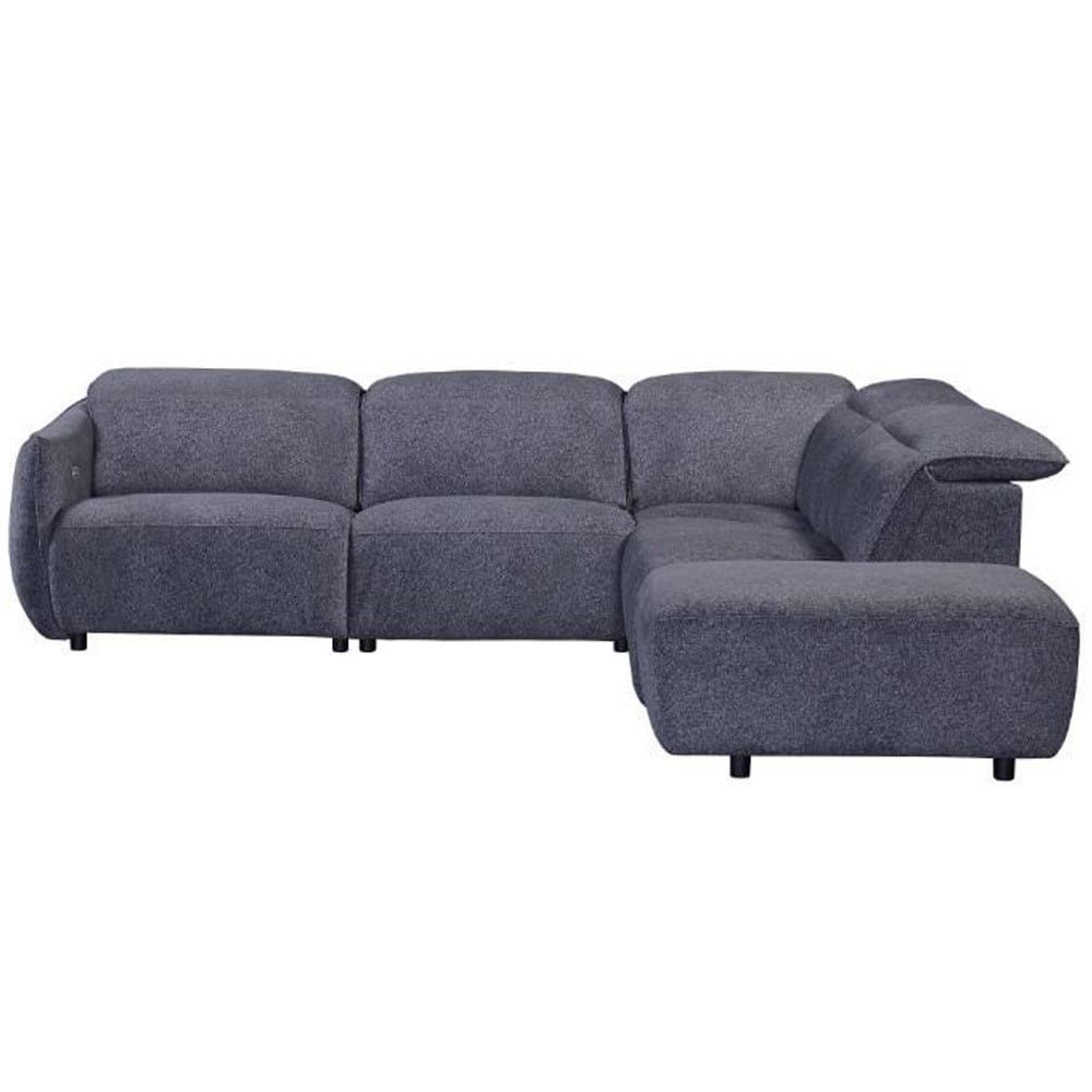 Leiria Fabric Right Handed Corner Sofa In Anthracite