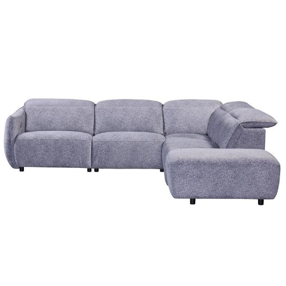 Leiria Fabric Right Handed Corner Sofa In Grey