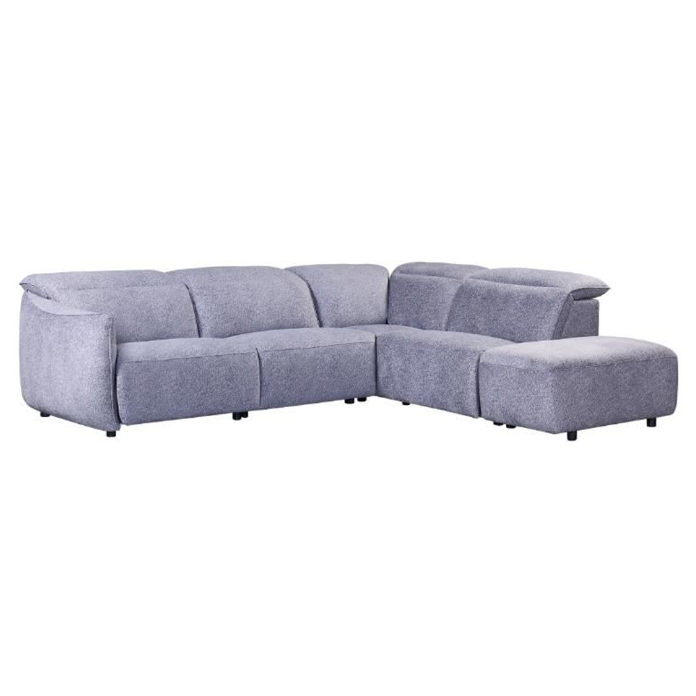Leiria Fabric Right Handed Corner Sofa In Grey
