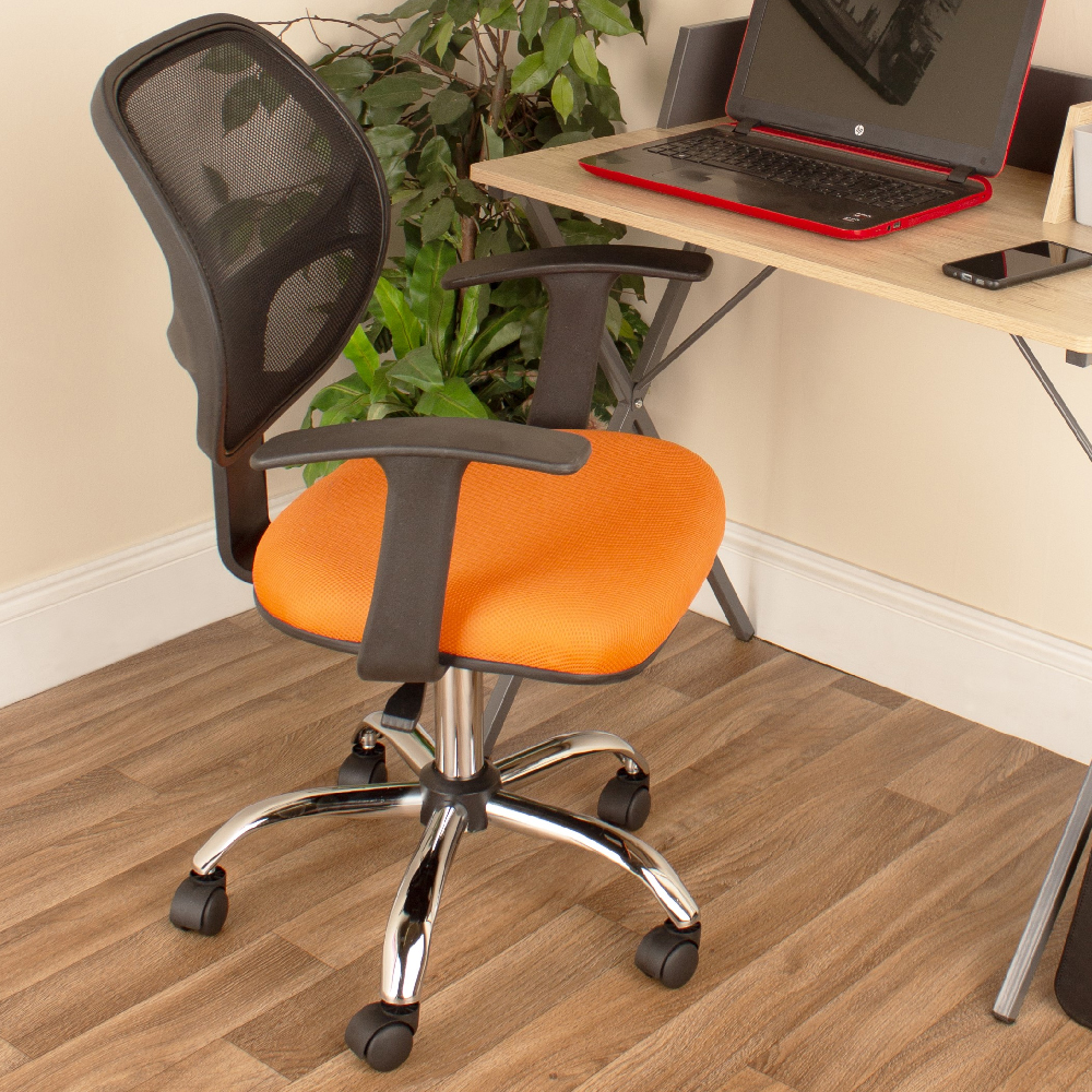 Read more about Leith fabric home and office chair in black orange