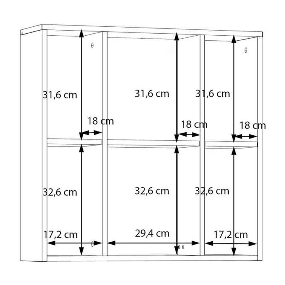 Leko Wooden Bathroom Mirror Cabinet with 3 Doors in White