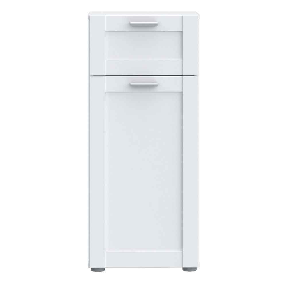 Leko Wooden Bathroom Storage Cabinet with 1 Door 1 Drawer in White