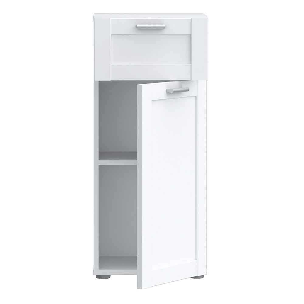 Leko Wooden Bathroom Storage Cabinet with 1 Door 1 Drawer in White