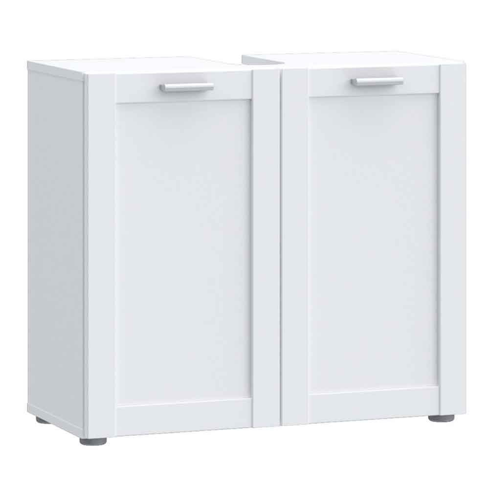 Leko Wooden Bathroom Vanity Unit with 2 Doors in White