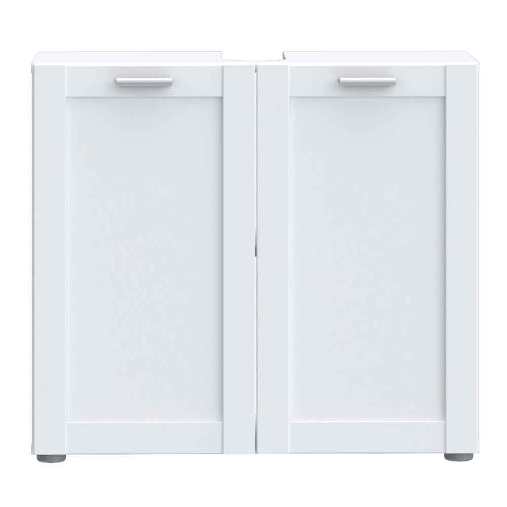 Leko Wooden Bathroom Vanity Unit with 2 Doors in White