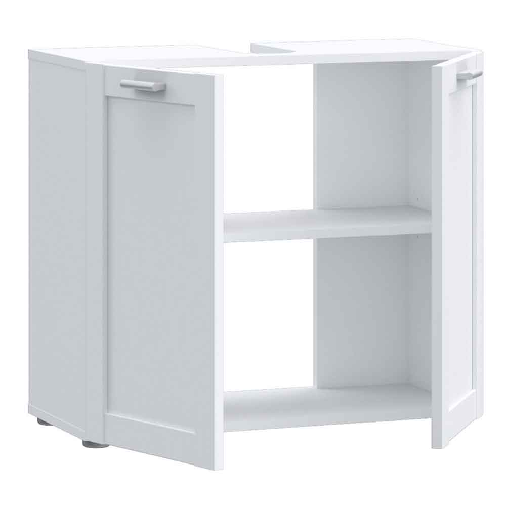 Leko Wooden Bathroom Vanity Unit with 2 Doors in White