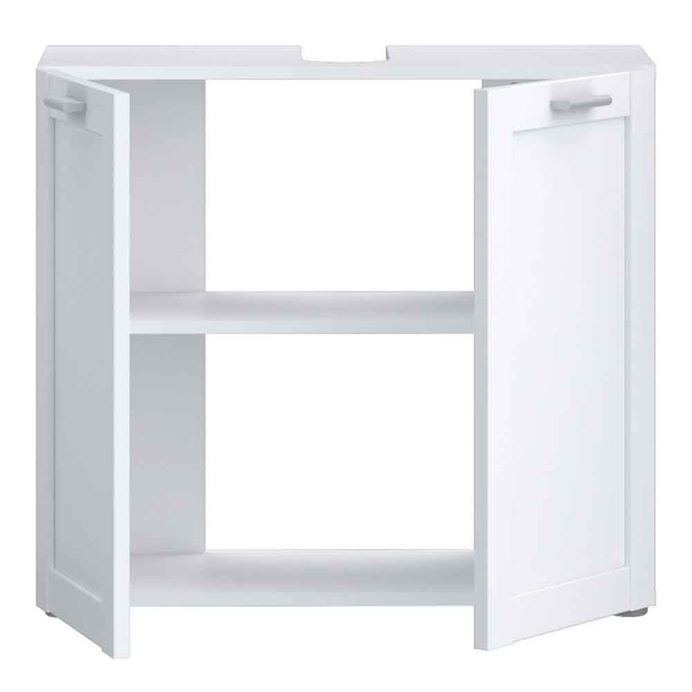 Leko Wooden Bathroom Vanity Unit with 2 Doors in White