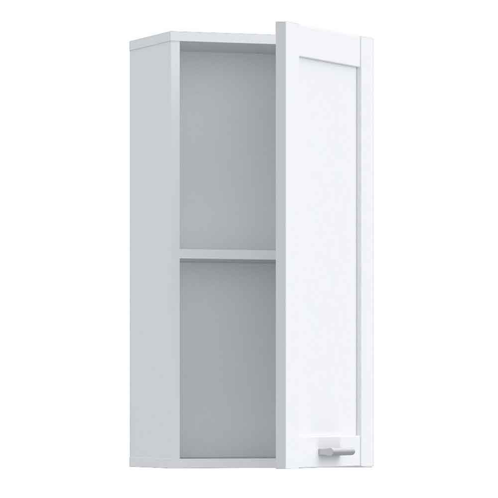 Leko Wall Mounted Wooden Bathroom Storage Unit with 1 Door in White