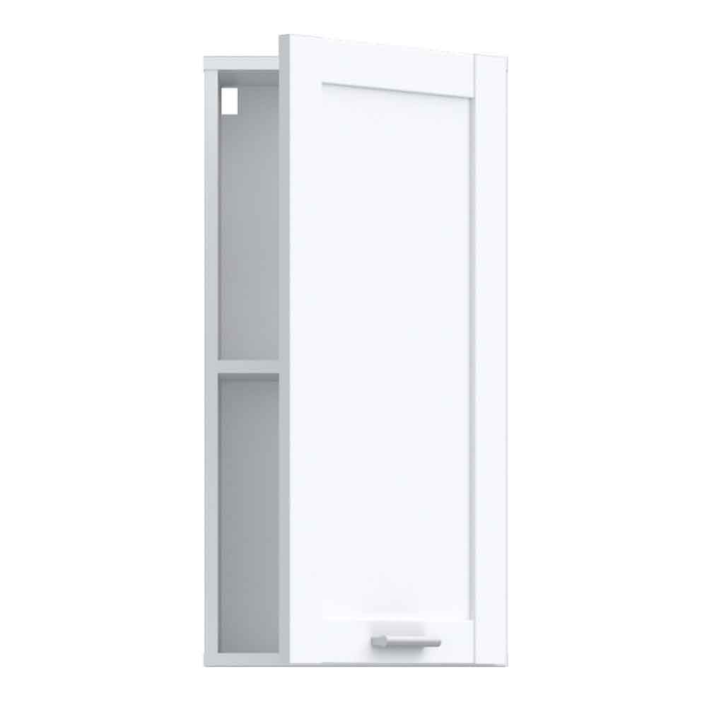 Leko Wall Mounted Wooden Bathroom Storage Unit with 1 Door in White