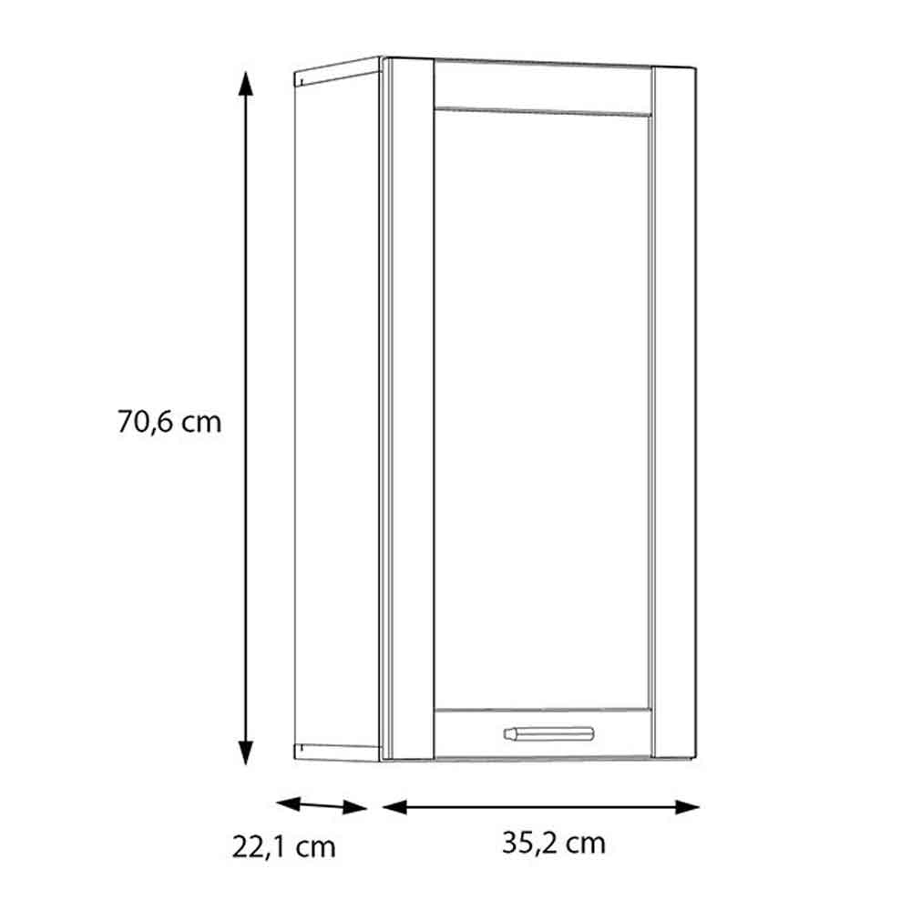 Leko Wall Mounted Wooden Bathroom Storage Unit with 1 Door in White