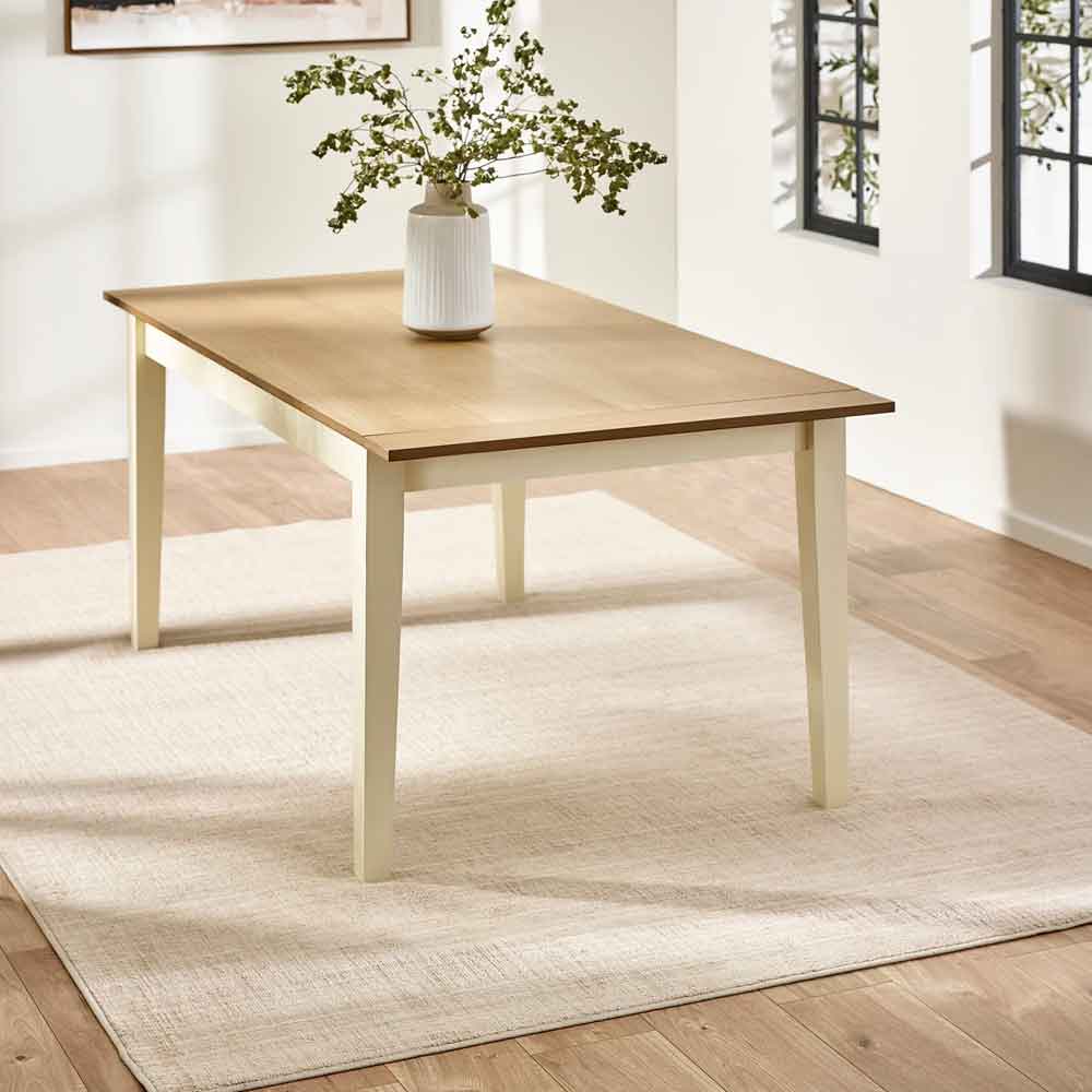 Lelmira Wooden Extending Dining Table in Satin Black