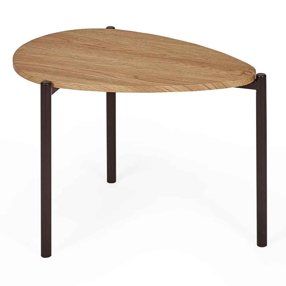 Lelvra Wooden Nest of 2 Coffee Tables in Oak