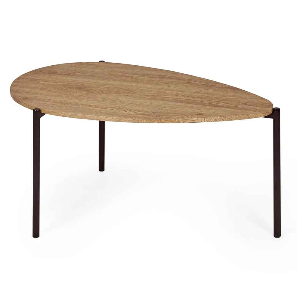 Lelvra Wooden Nest of 2 Coffee Tables in Oak