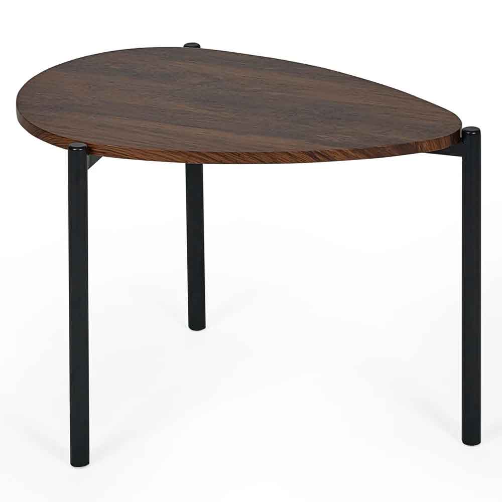 Lelvra Wooden Nest of 2 Coffee Tables in Walnut