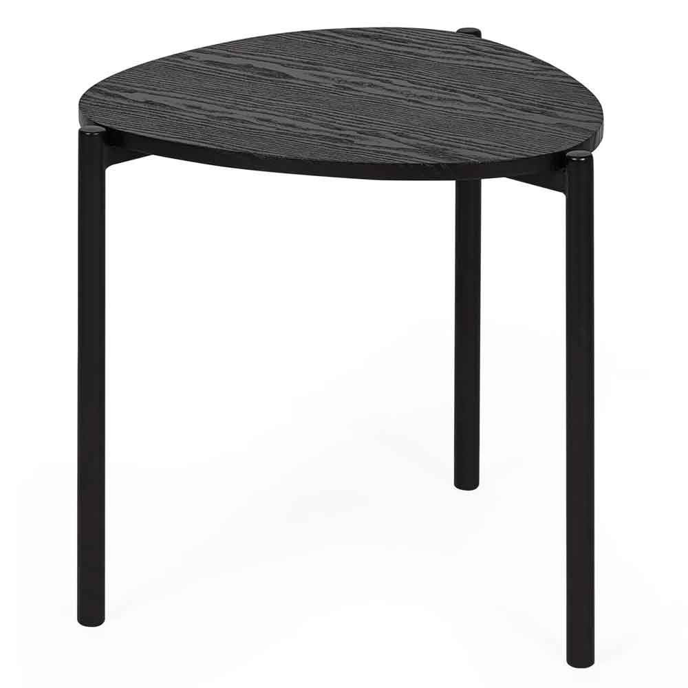 Lelvra Wooden Nest of 3 Side Tables in Black Ash
