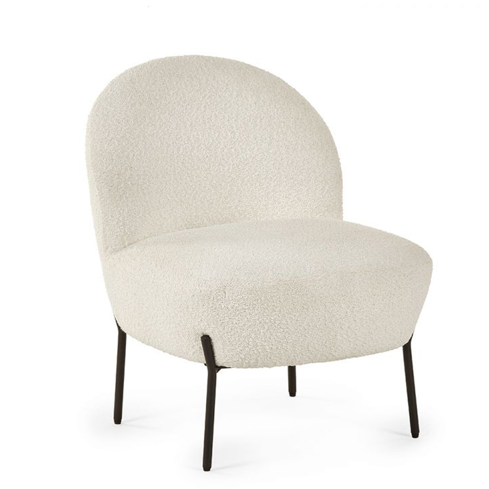 Lemoore Fabric Accent Bedroom Chair In Ivory