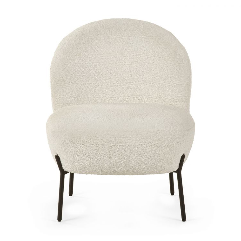 Lemoore Fabric Accent Bedroom Chair In Ivory