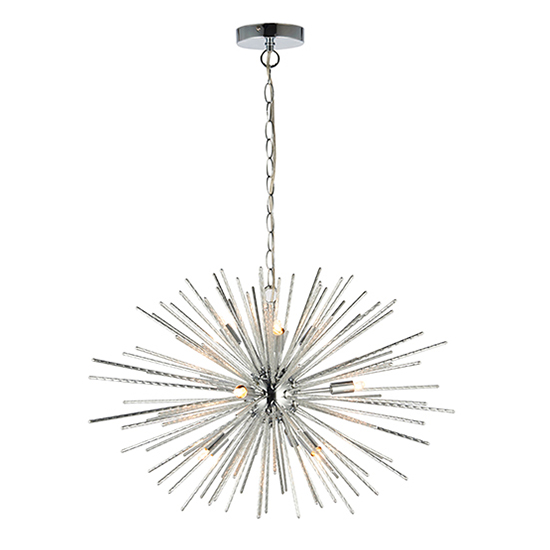 Photo of Lena 9 lights ceiling pendant light in chrome