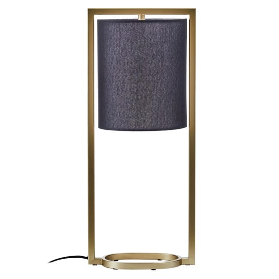 Product photograph of Lena Black Fabric Shade Table Lamp With Gold Metal Frame from Furniture in Fashion