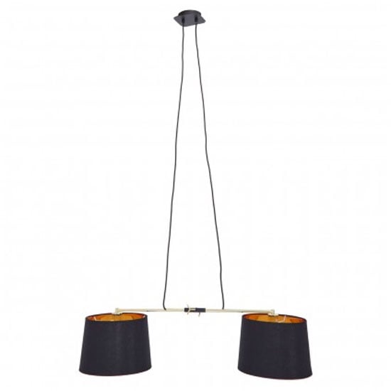 Product photograph of Lena 2 Bulbs Pendant Light In Matte Black from Furniture in Fashion