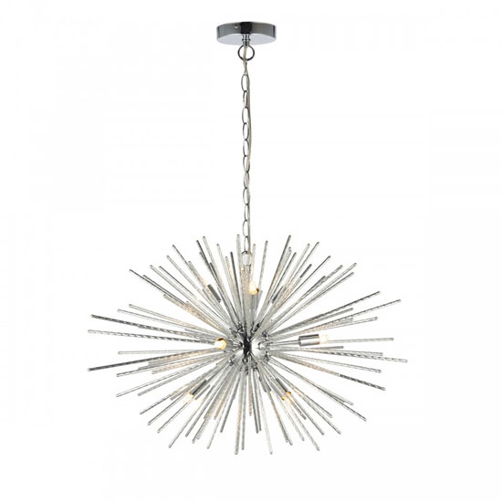 Lena Wall Hung 9 Pendant Light In Clear Capsule