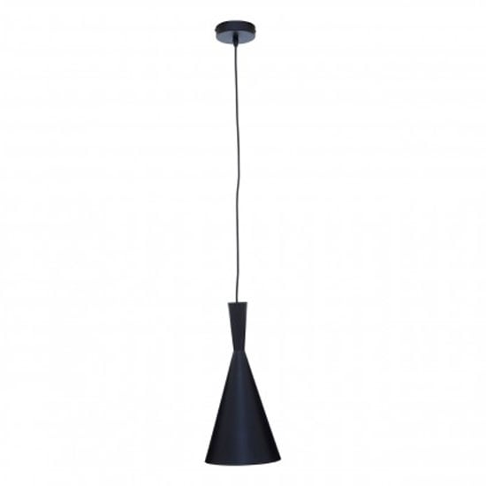 Read more about Lena cone shaped pendant light in matte black