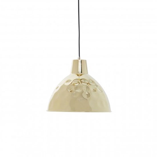 Lena Hammered Pendant Light In Gold