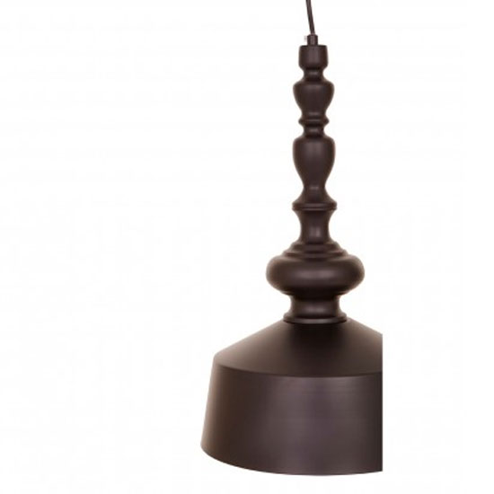 Lena Iron Pendant Light In Matte Black