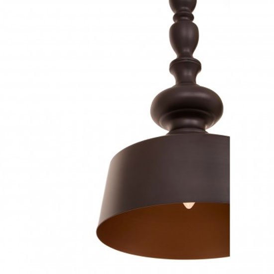 Lena Iron Pendant Light In Matte Black