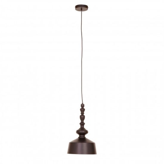 Lena Iron Pendant Light In Matte Black