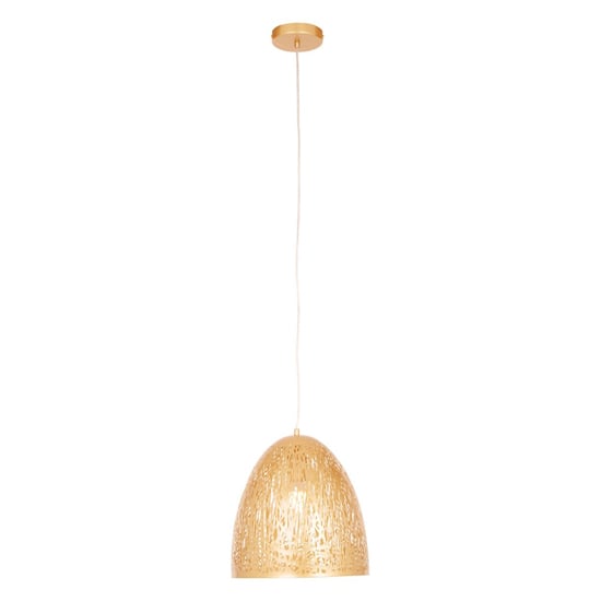 Photo of Lennon bell shaped iron pendant light in gold