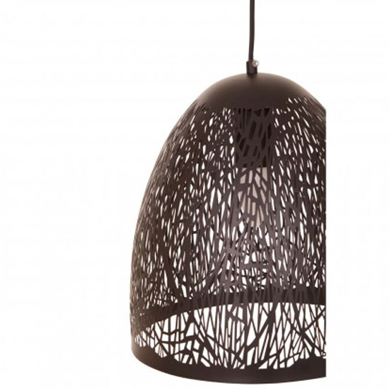Lennon Bell Shaped Iron Pendant Light In Black