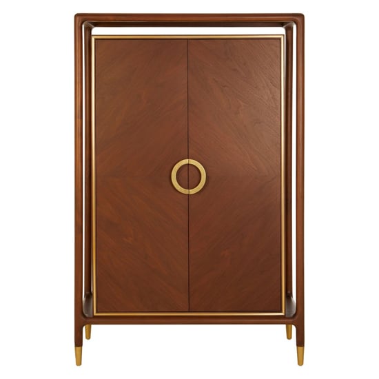 Leno Wooden Storage Cabinet In Walnut And Brass_2