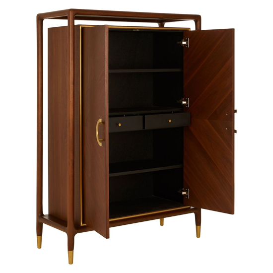 Leno Wooden Storage Cabinet In Walnut And Brass_4