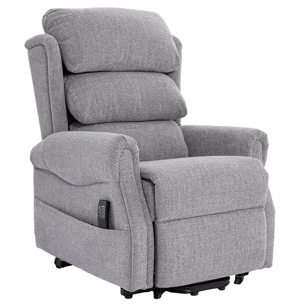Lenoir Fabric Electric Recliner Chair In Dove