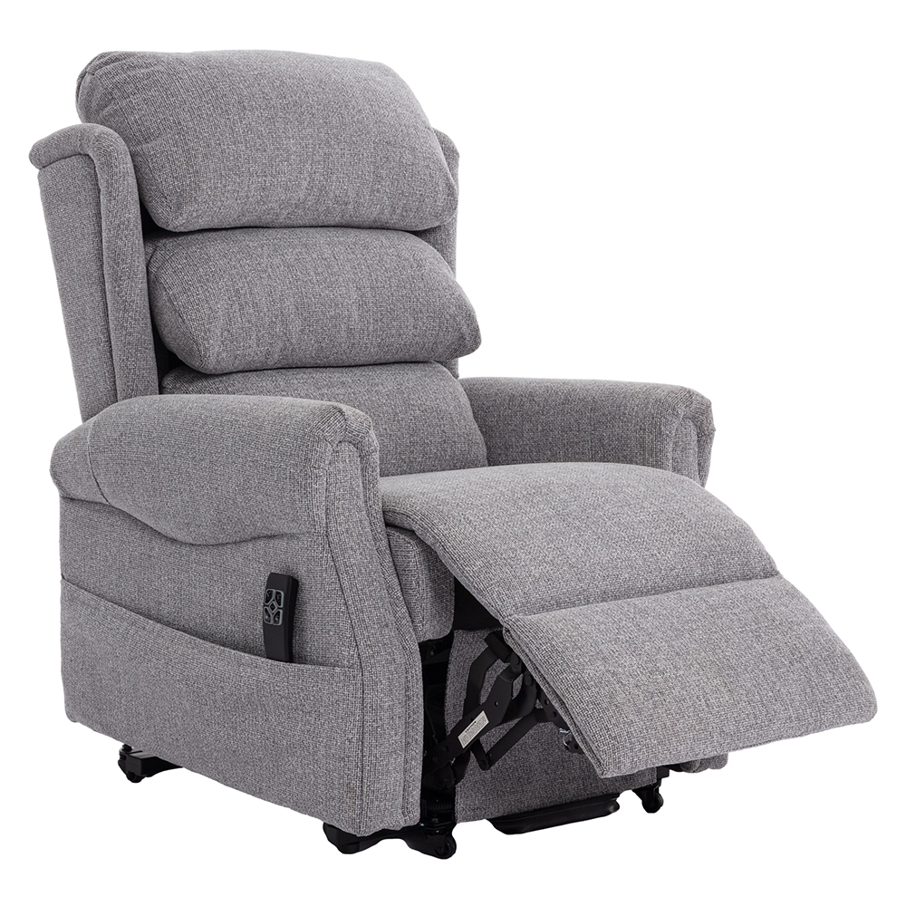 Lenoir Fabric Electric Recliner Chair In Dove