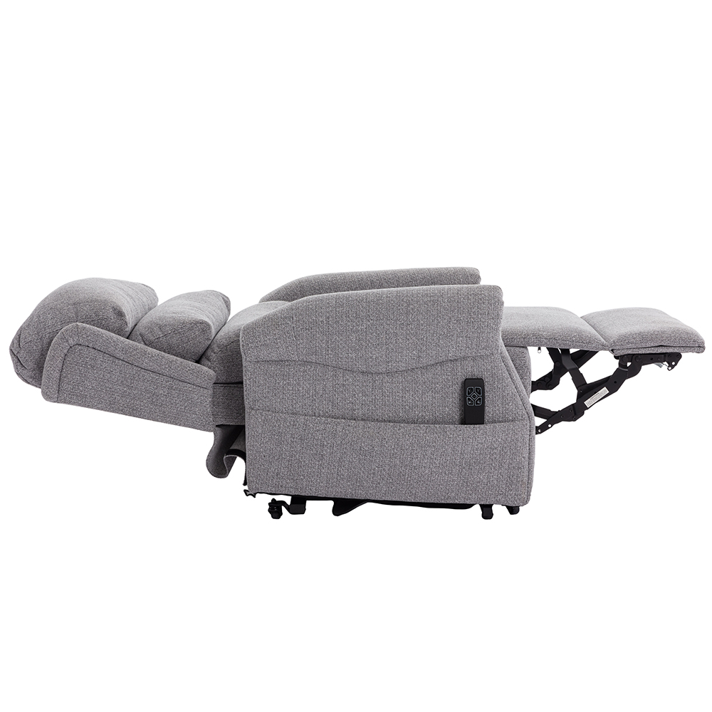 Lenoir Fabric Electric Recliner Chair In Dove