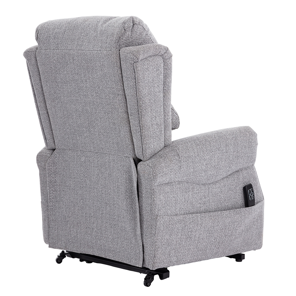 Lenoir Fabric Electric Recliner Chair In Dove