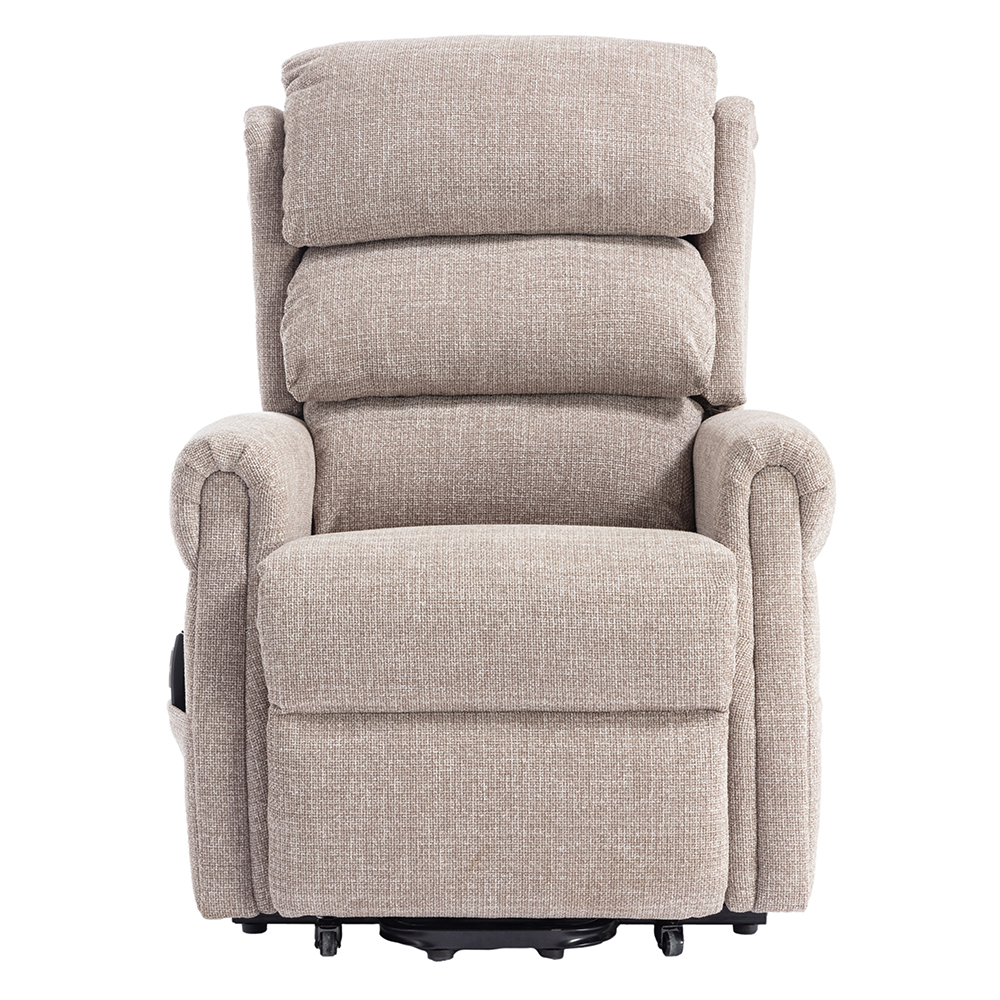 Lenoir Fabric Electric Recliner Chair In Oat