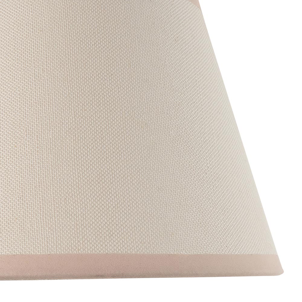 Lenoir Garden Green 16cm Shade Wood Table Lamp In Pink Clay