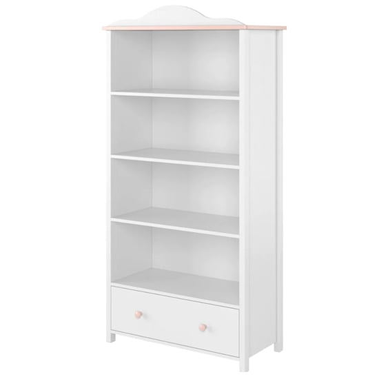 Product photograph of Lenoir Kids Wooden Bookcase With 3 Shelves In Matt White from Furniture in Fashion