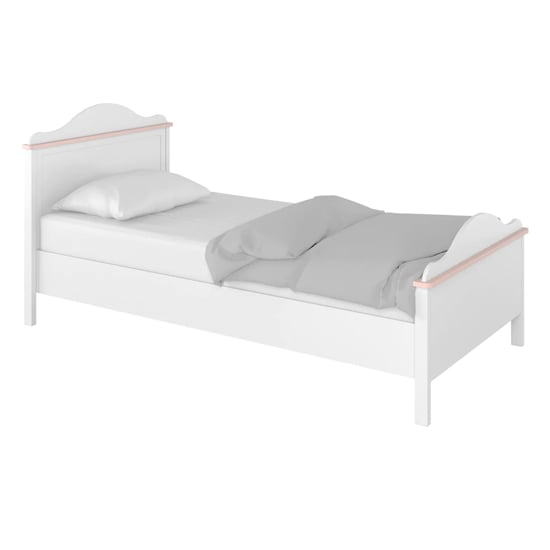 Read more about Lenoir kids wooden single bed in matt white