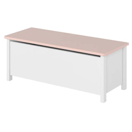 Product photograph of Lenoir Kids Wooden Toy Box In Matt White from Furniture in Fashion
